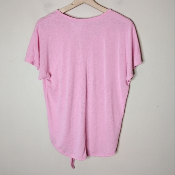 NWT LOFT Pink Tie Front Top Small Modal Casual Soft Feminine Everyday - Picture 6 of 9